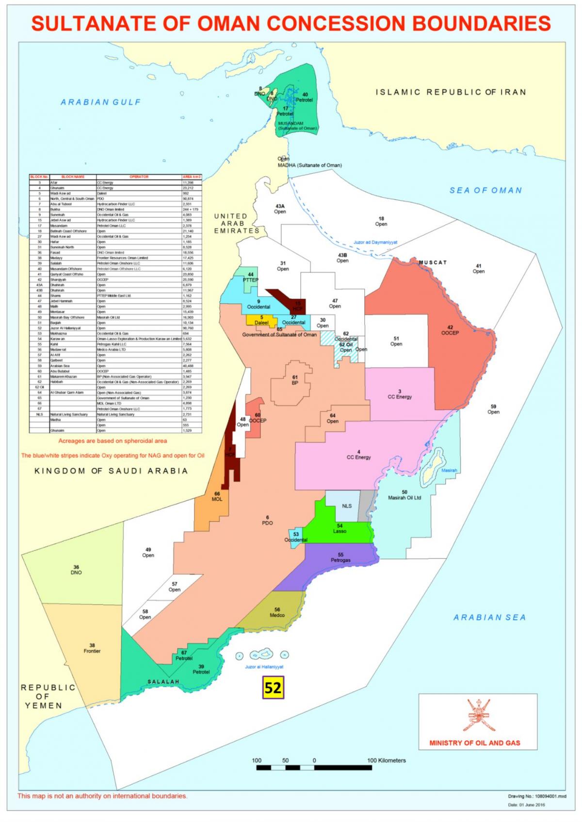 karta концессионного Oman 