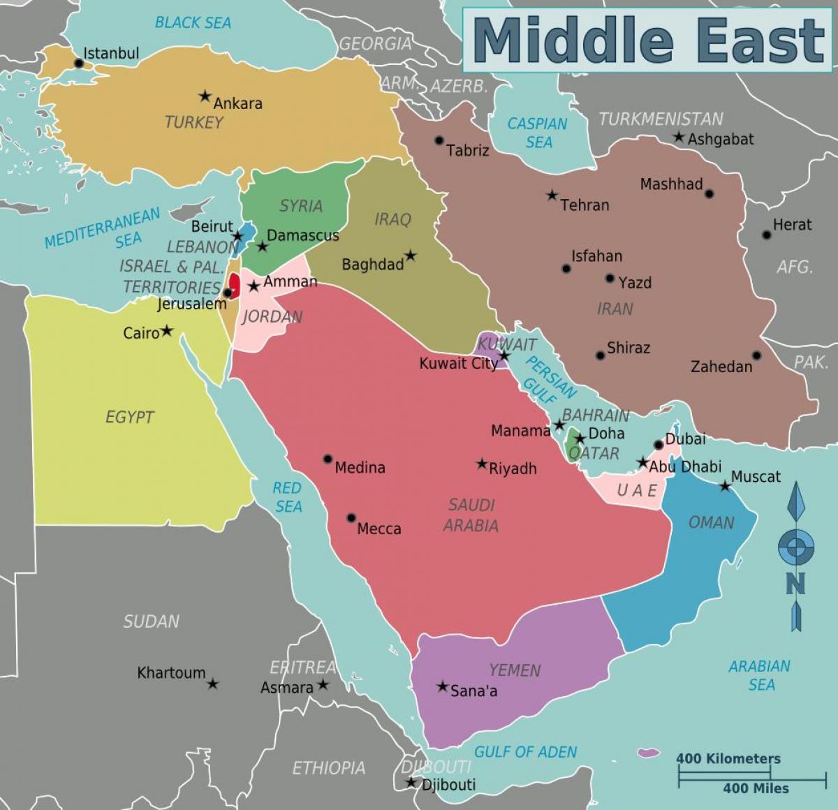 karta Oman karti Bliskog Istoka