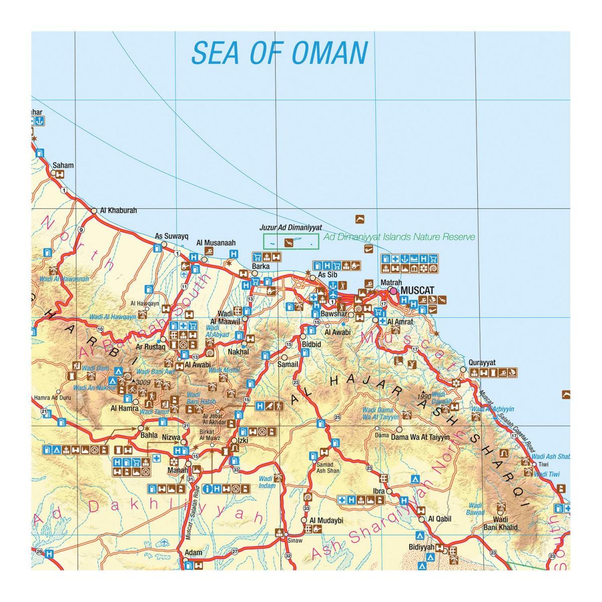 karta Oman trekking