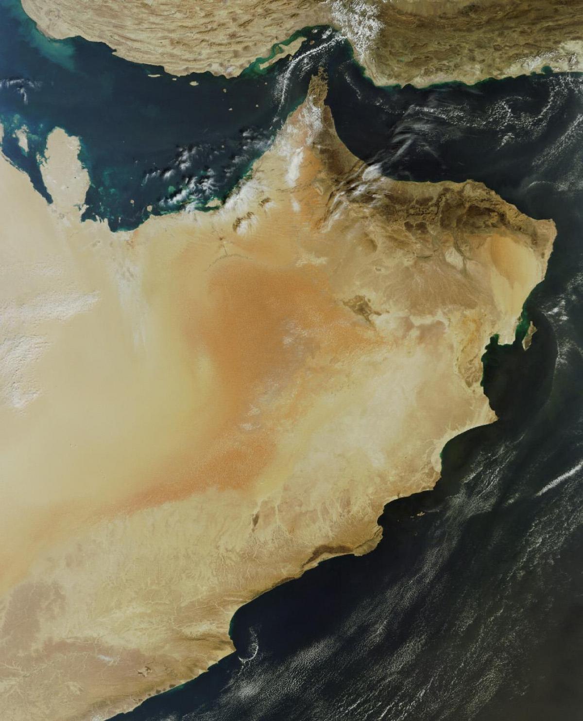 karta satelitska Oman 