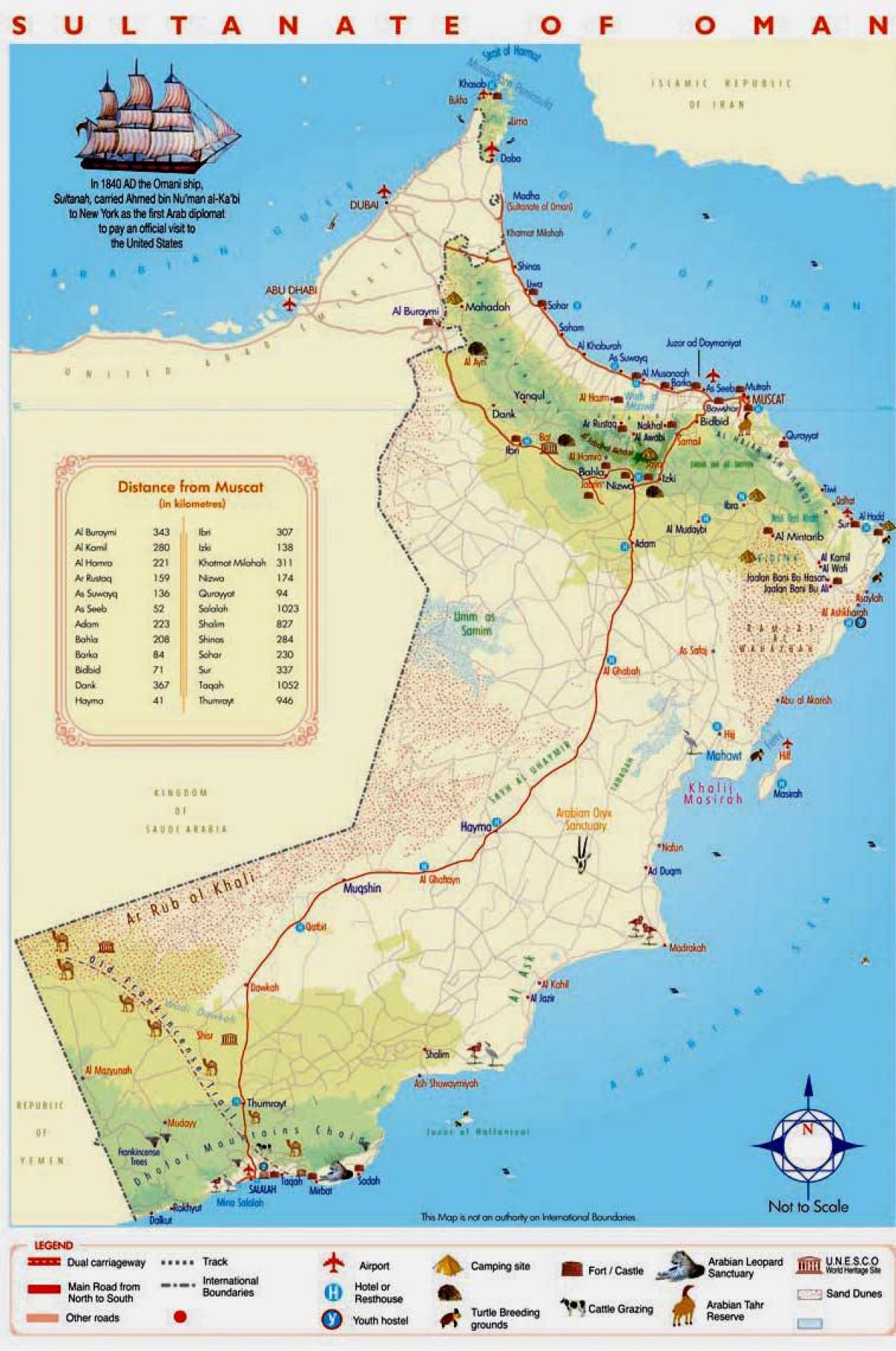 Oman je detaljna karta
