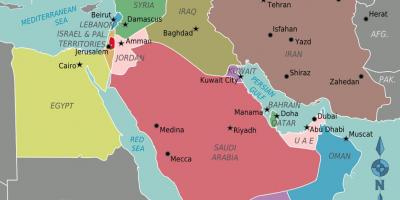 Karta Oman karti Bliskog Istoka