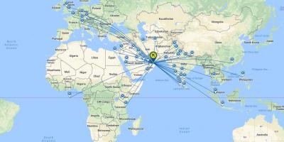 Oman Air kartu rute leta 