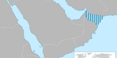 Оманский zaljev na karti